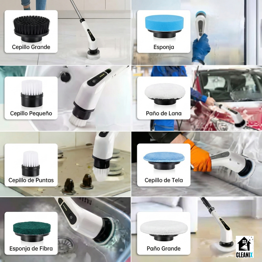 Cepillo Eléctrico Multiusos para Limpieza Profunda 9 en 1